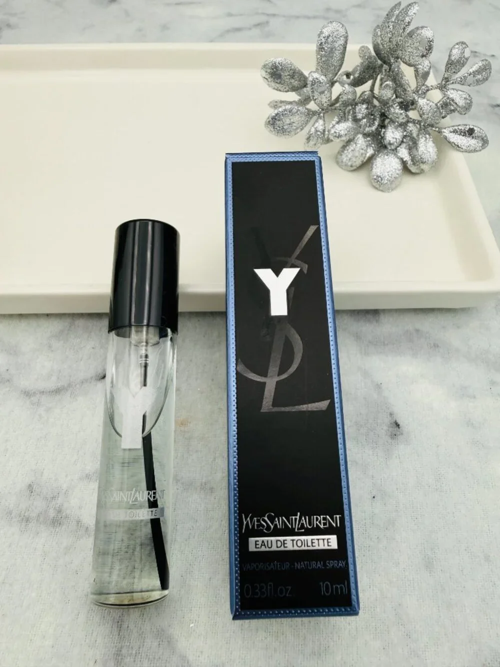 Yves Saint Laurent Y EDT,Woody Aromatic Bergamot-Travel 10ml,0.33oz-BOXED-NEW